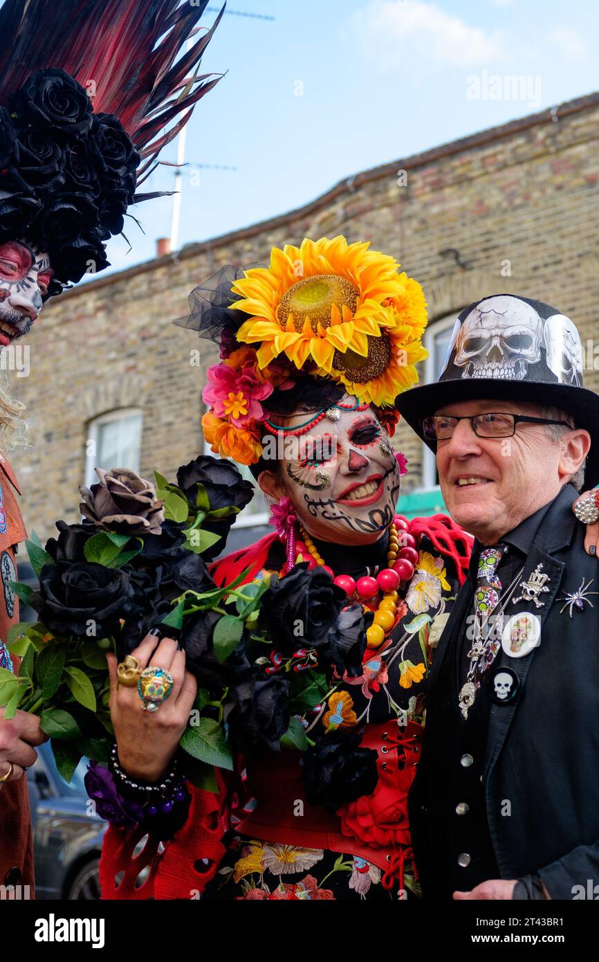 London, UK. 28th Oct 2023. Celebrating Mexican Day of the Dead in