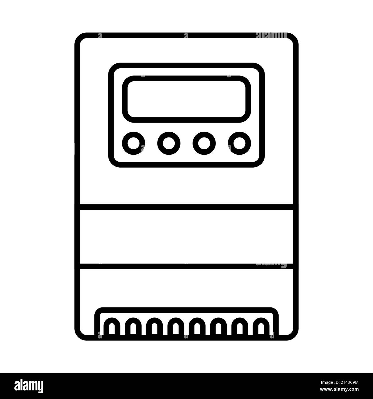 Hybrid Inverter for Solar Power Plant, Solar Wind Energy Meter Stock Vector