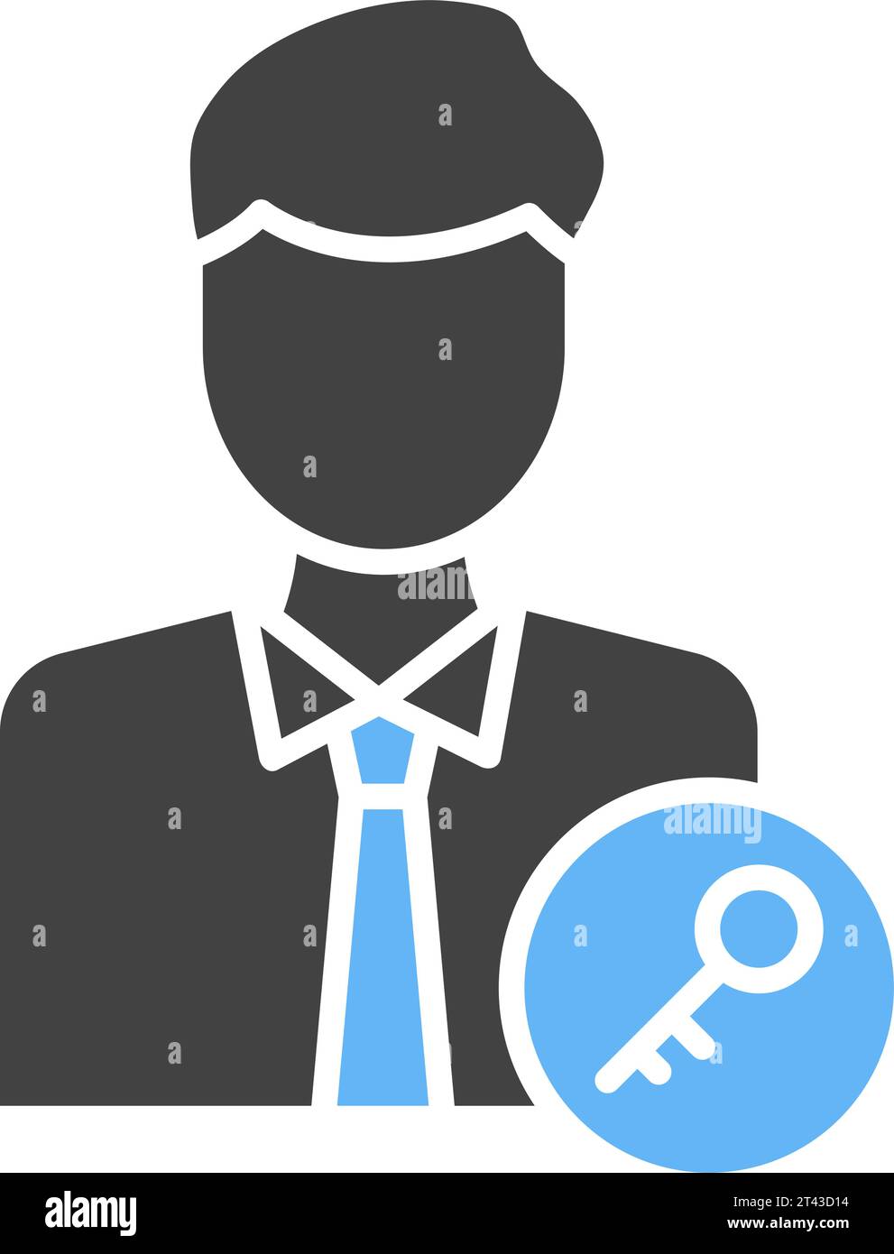 Key Person icon vector image. Suitable for mobile application web ...