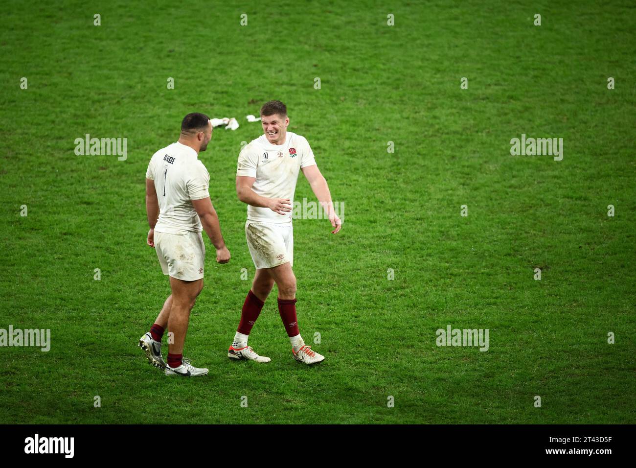Ellis Genge #1 of England and Owen Farrell #10 of England during the ...
