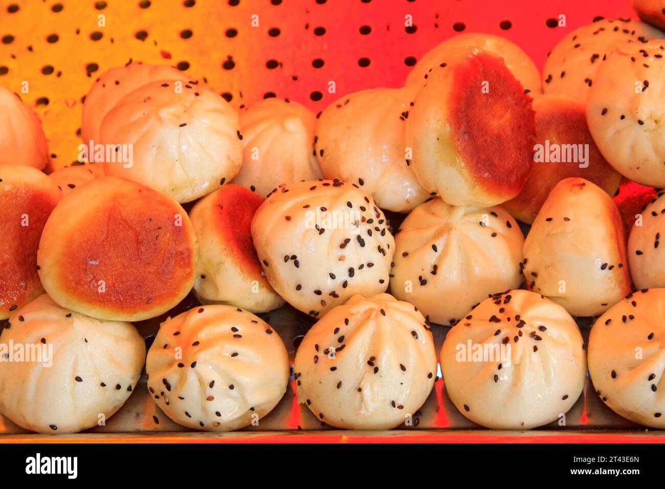 steamed stuffed bun in a restaurant Stock Photo