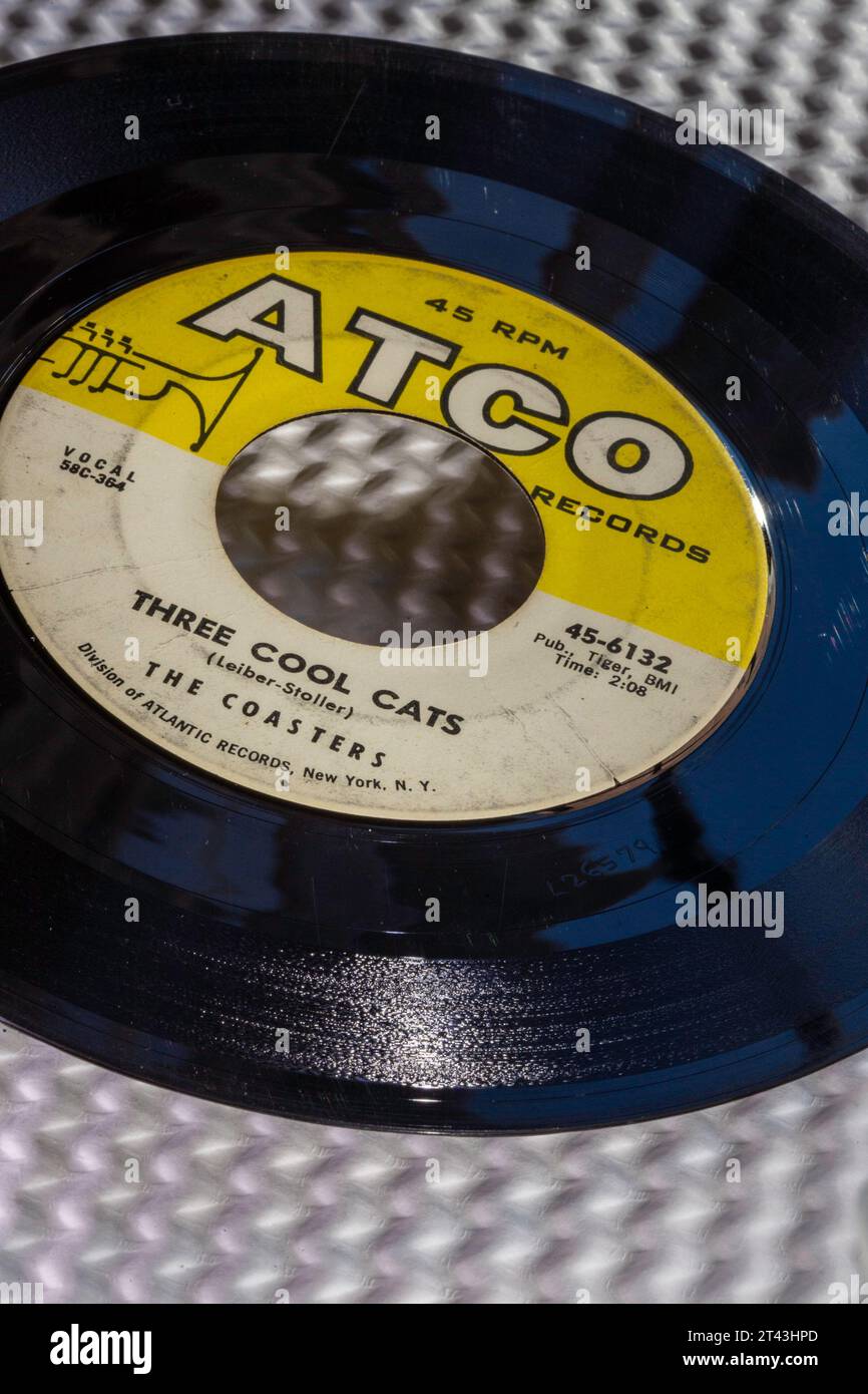 Vintage vinyl record, USA Stock Photo