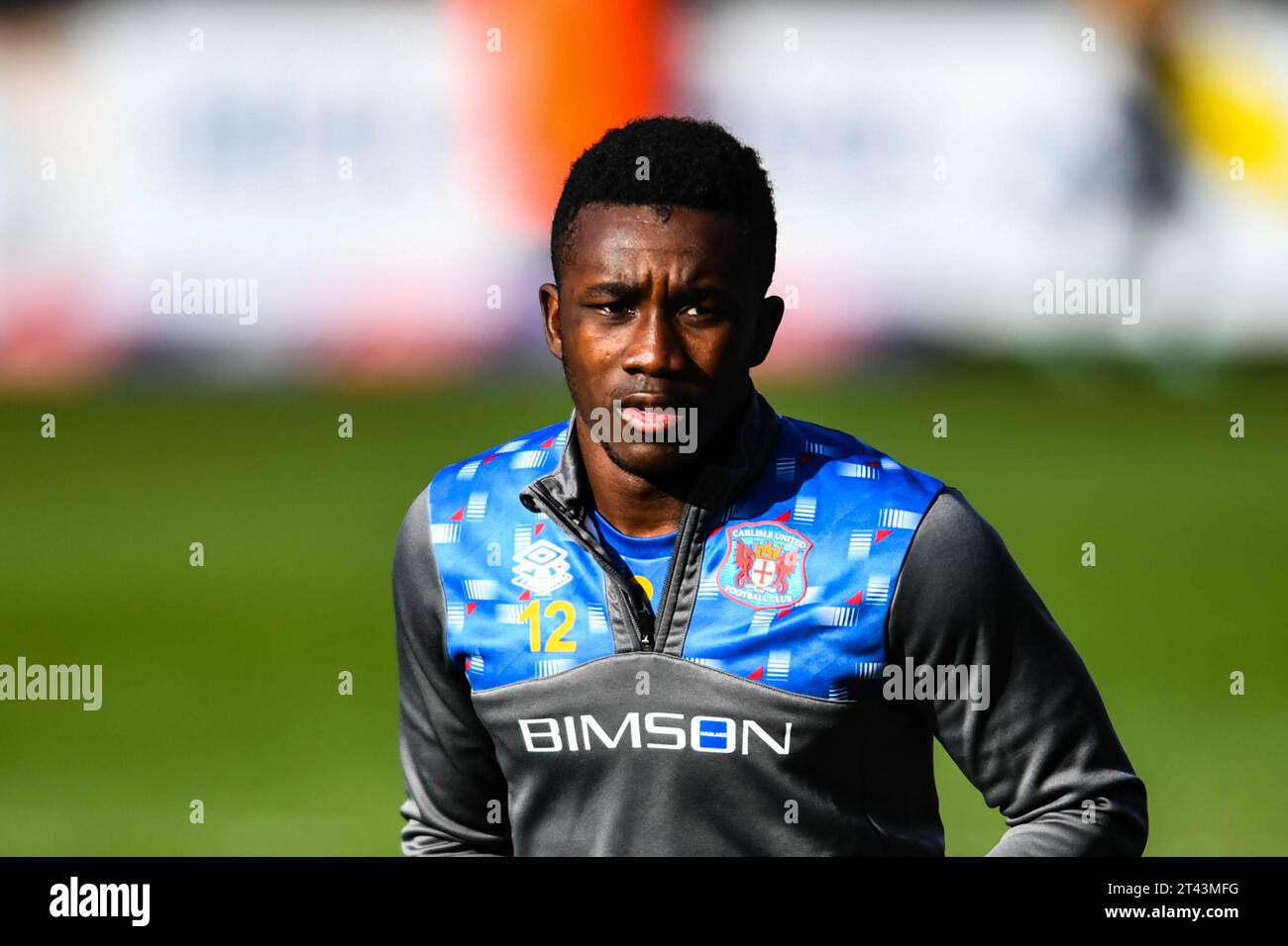 Terry Ablade (12 Carlisle United) warms up during the Sky Bet League 1 ...