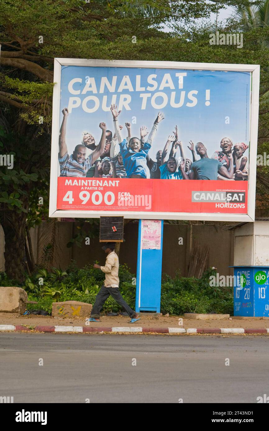 ADVERTISING POSTER CANAL + COTONOU BENIN Stock Photo