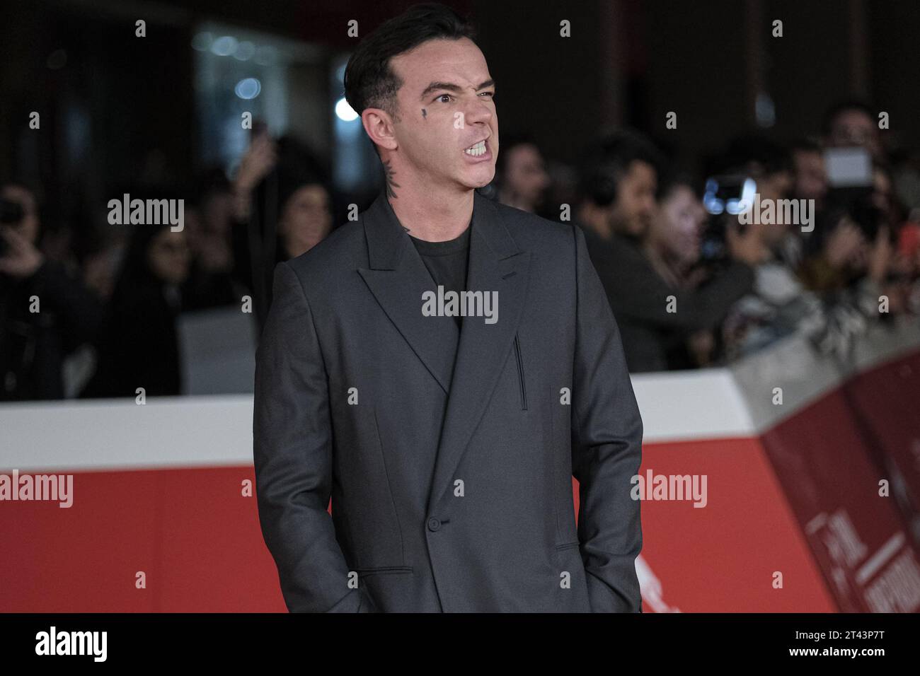 Salmo attends a red carpet for the movie "CVLT" during the 18th Rome ...