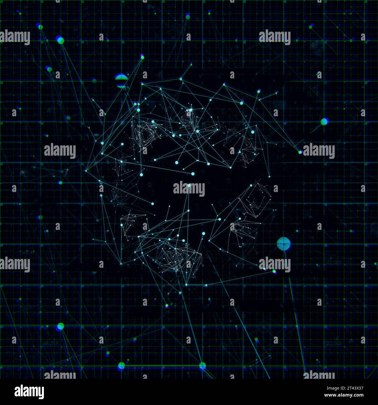 Data technology background. Abstract background. Connecting dots and lines on dark background. Stock Photo