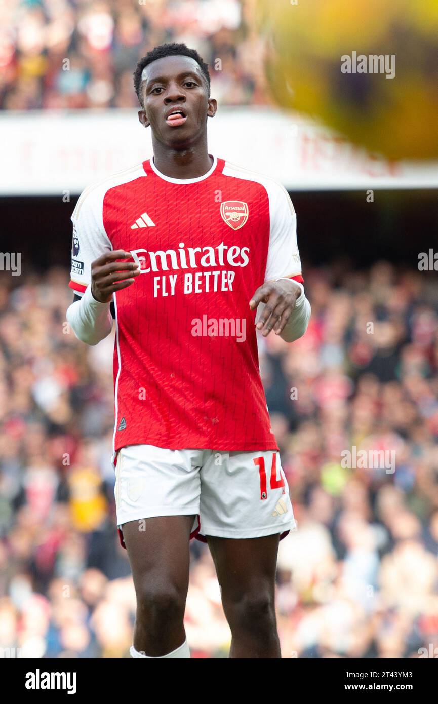 28th October 2023; Emirates Stadium, London, England; Premier League Football, Arsenal versus Sheffield United; Eddie Nketiah of Arsenal Stock Photo