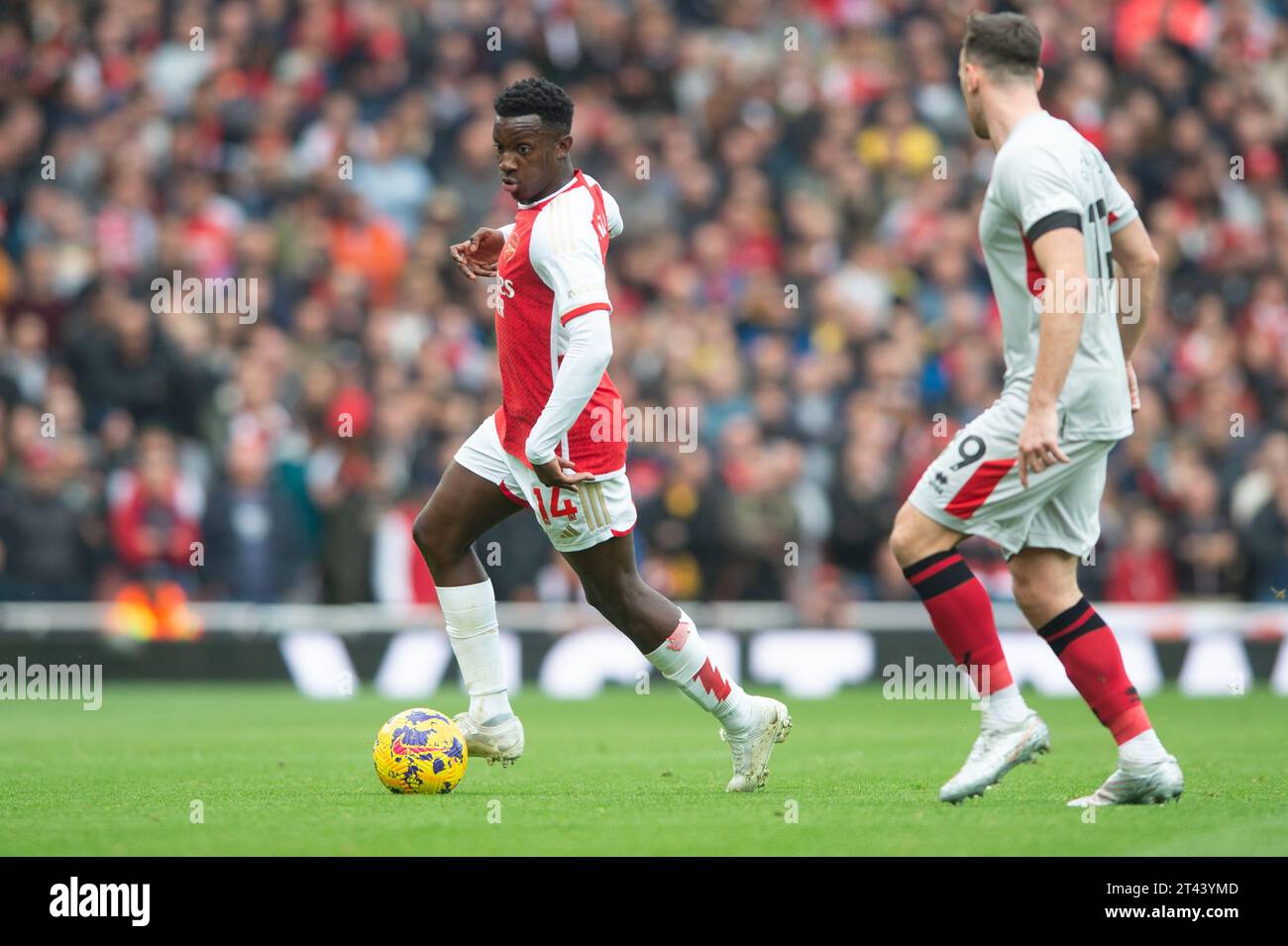 28th October 2023; Emirates Stadium, London, England; Premier League Football, Arsenal versus Sheffield United; Eddie Nketiah of Arsenal Stock Photo