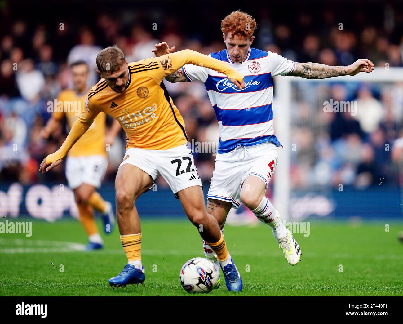 Leicester City's Kiernan Dewsbury-Hall and Queens Park Rangers' Jack ...