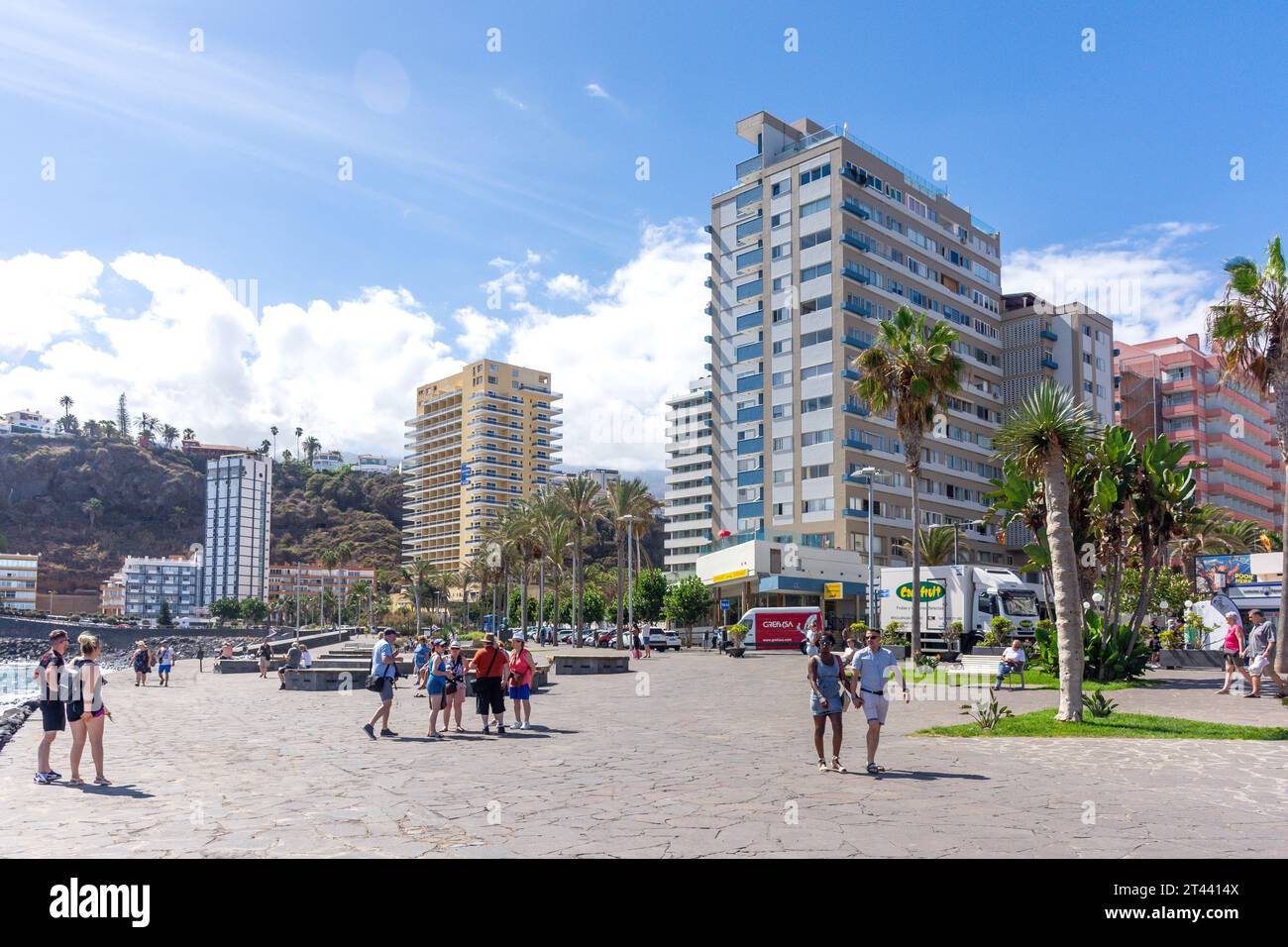 Muro Martianez, Avenue de Cristobal Colón, Puerto de la Cruz, Tenerife, Canary Islands, Kingdom of Spain Stock Photo