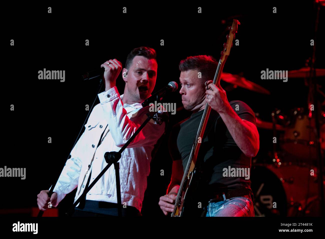 Piper, Aspy Luison, bagpipes, The Real McKenzies, Canadian Celtic punk band  in concert Stock Photo - Alamy