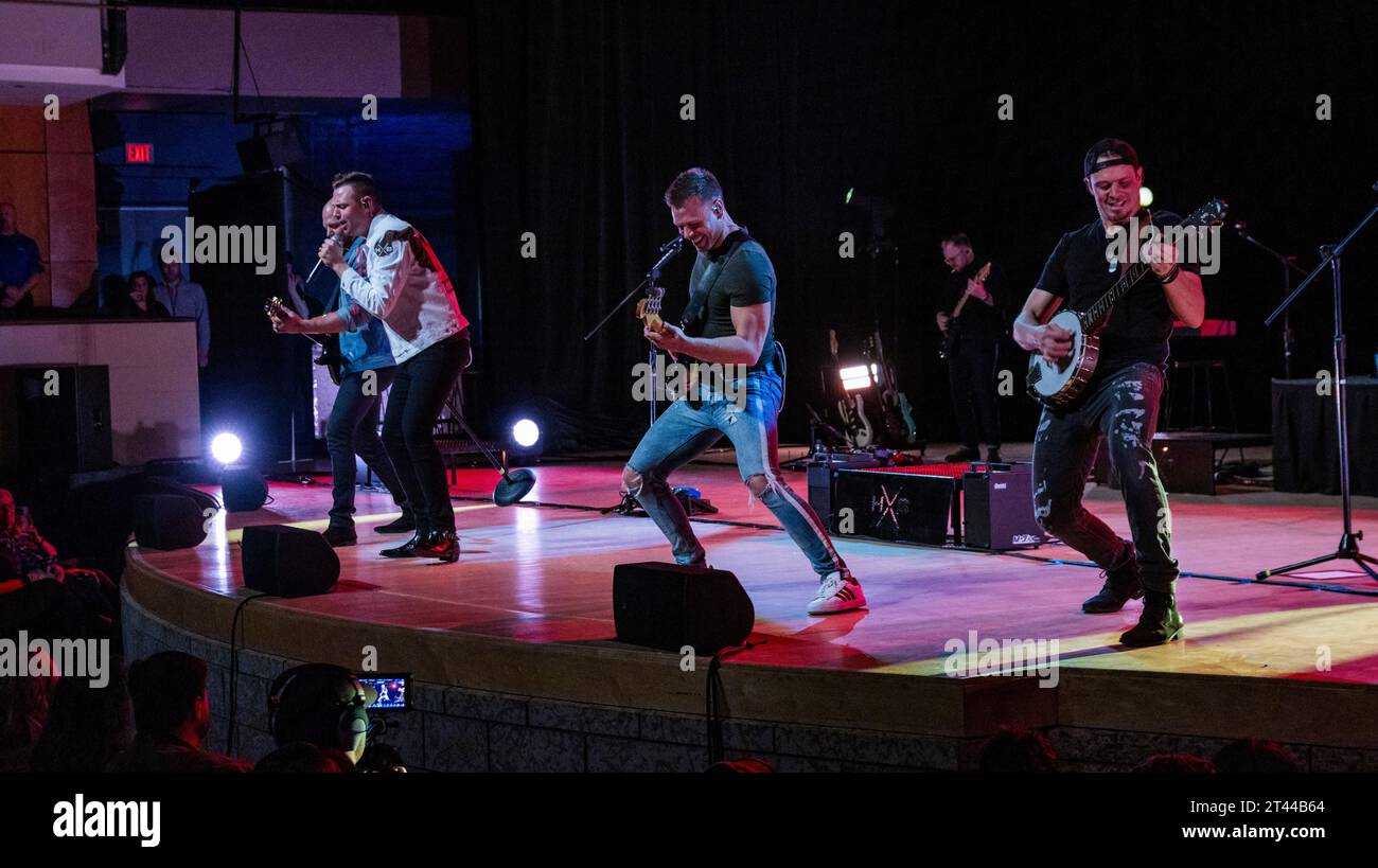 Edmonton, Canada. 26th Oct, 2023. (L to R) Brock Hunter, Ty Hunter