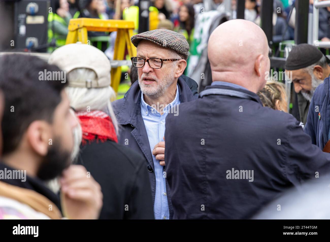 London, UK. 28th Oct, 2023. Jeremy Corbyn attends the pro-Palestinian rally in London's Parliament Square, urging an end to Israel's attacks in Gaza. Credit: SOPA Images Limited/Alamy Live News Stock Photo