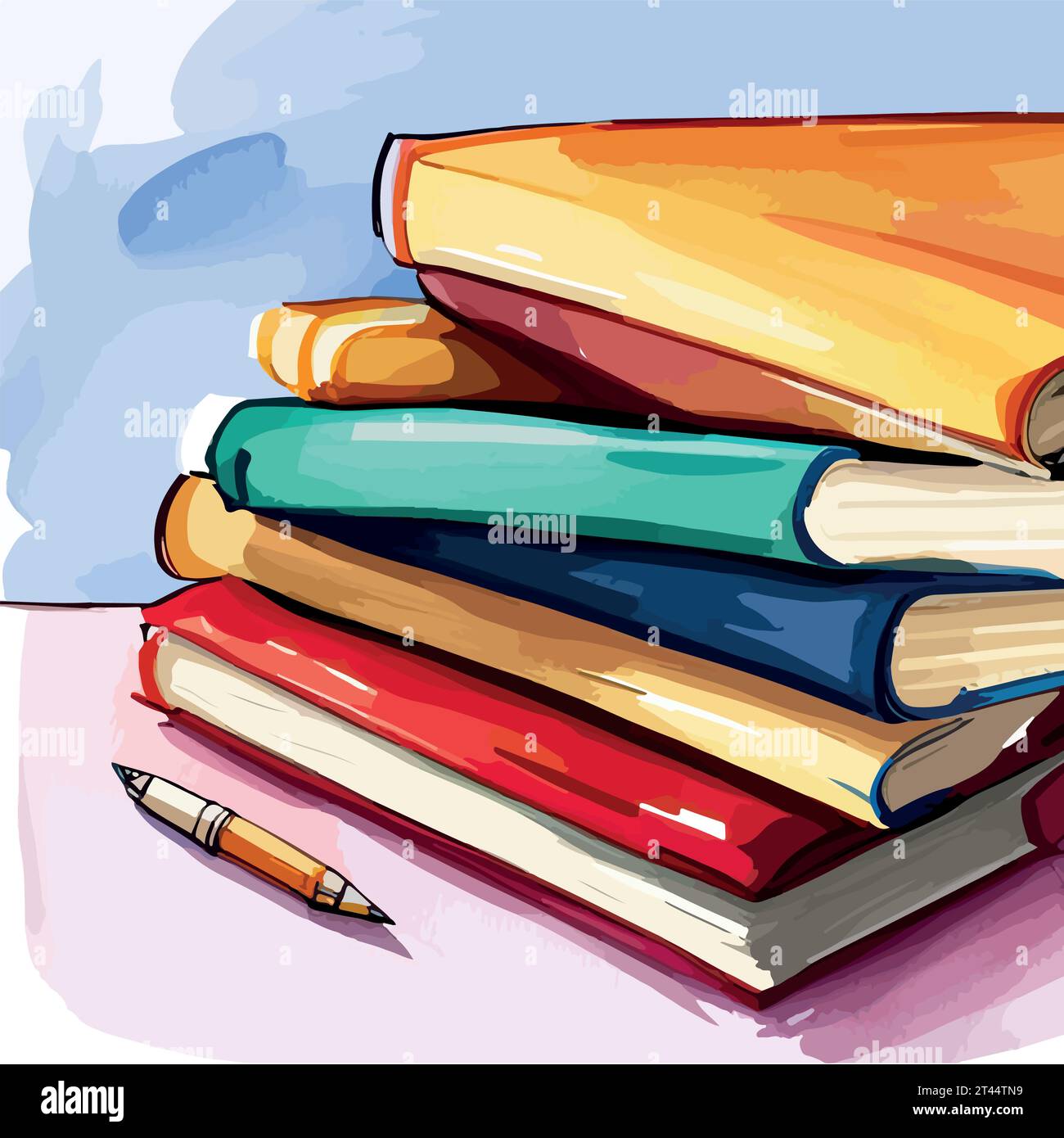 https://c8.alamy.com/comp/2T44TN9/school-colorful-book-watercolor-set-isolated-on-white-background-antique-library-books-concept-back-to-school-vector-illustration-2T44TN9.jpg