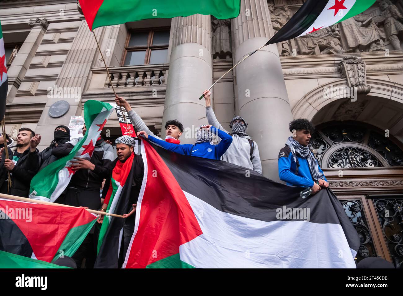 Glasgow, Scotland, UK. 28th October, 2023. People supporting Palestine