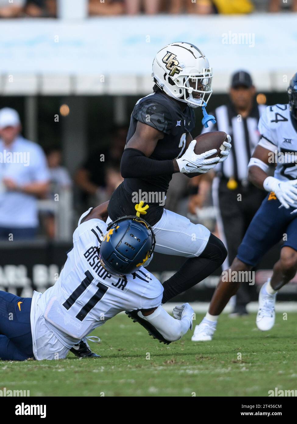 October 28, 2023 UCF wide receiver Kobe Hudson (2) catches the ball in