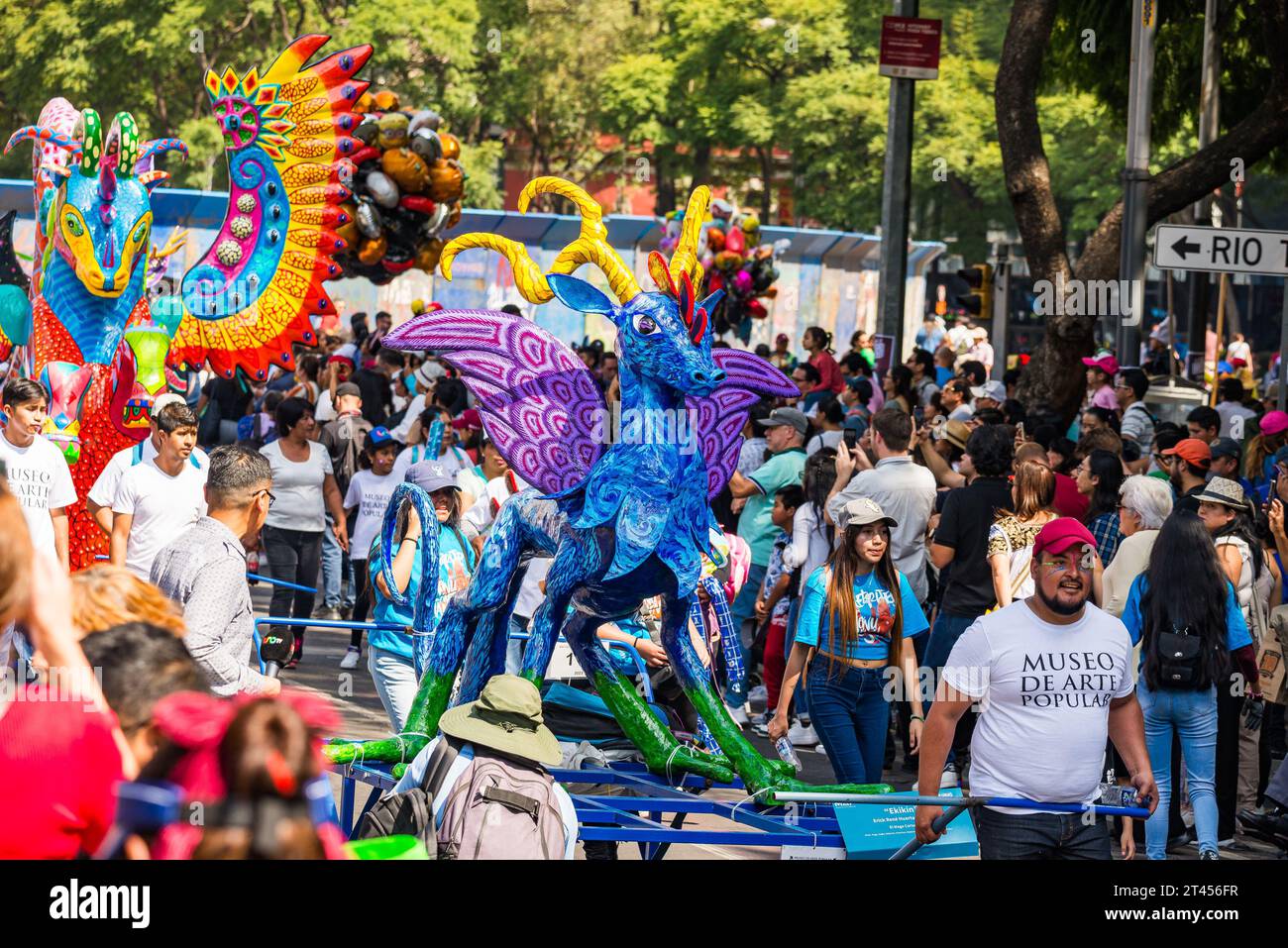 Mexico City, Mexico - October 21, 2023. Alebrijes parade - 