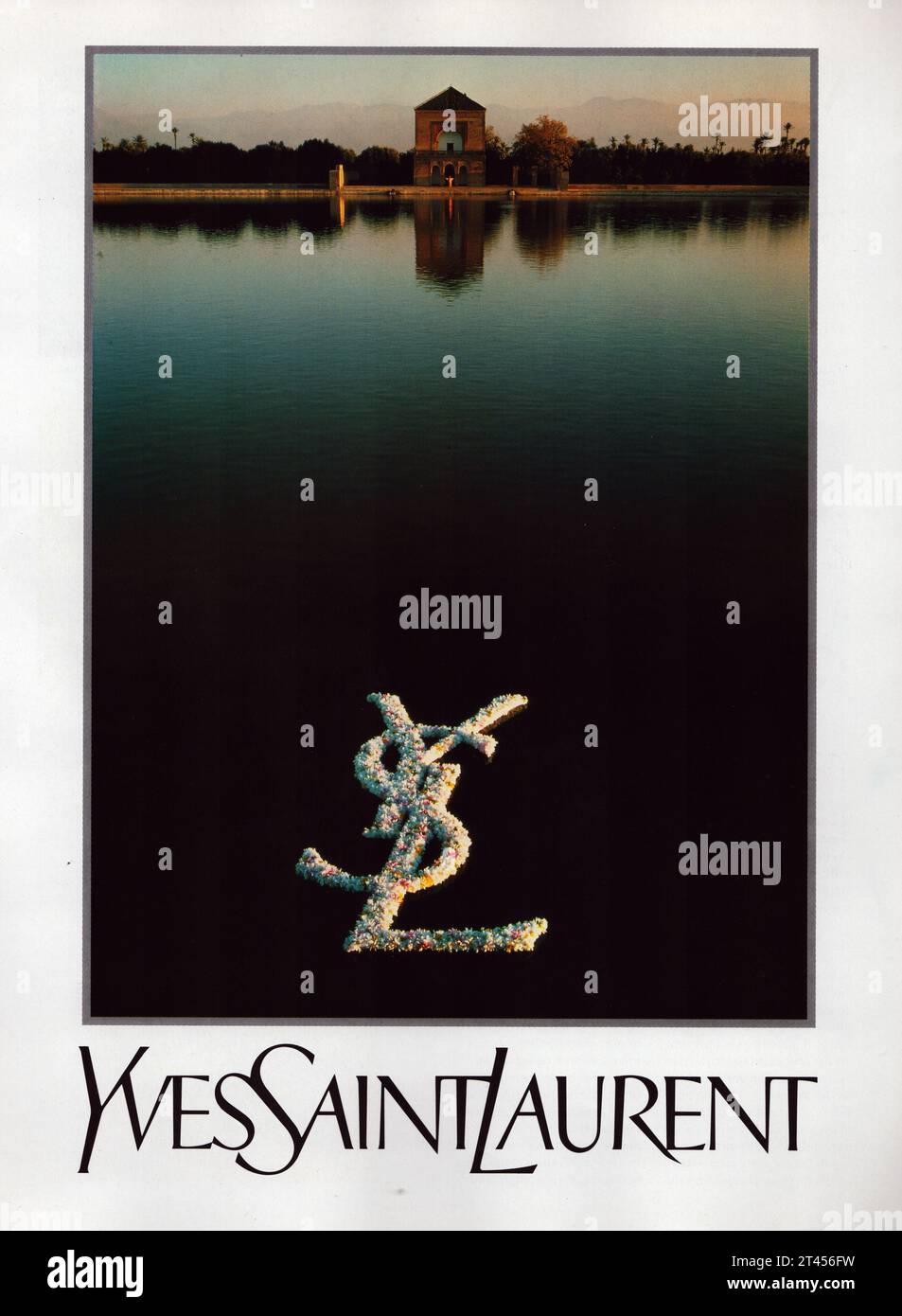 Yves saint laurent vintage advertising hi-res stock
