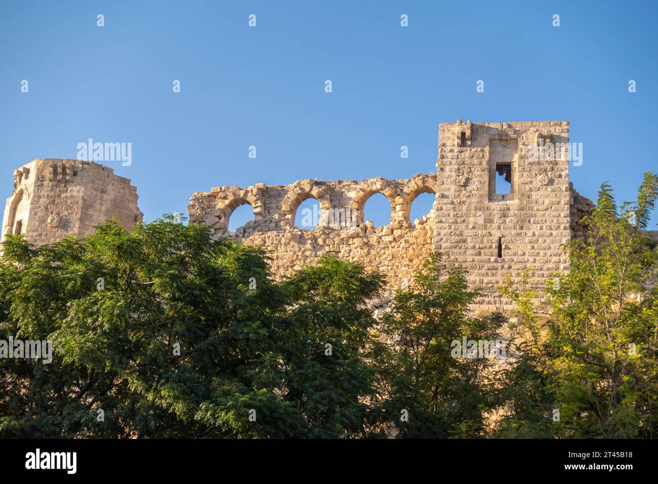 Gaziantep castle in the aftermath of 2023 Turkey Earthquake Stock Photo