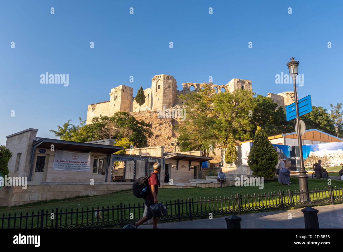 Gaziantep castle in the aftermath of 2023 Turkey Earthquake Stock Photo