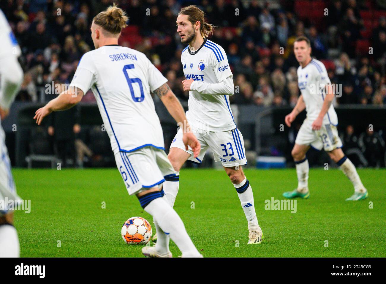 Copenhagen, Denmark. 28th Oct, 2023. Rasmus Falk (33) of FC Copenhagen ...