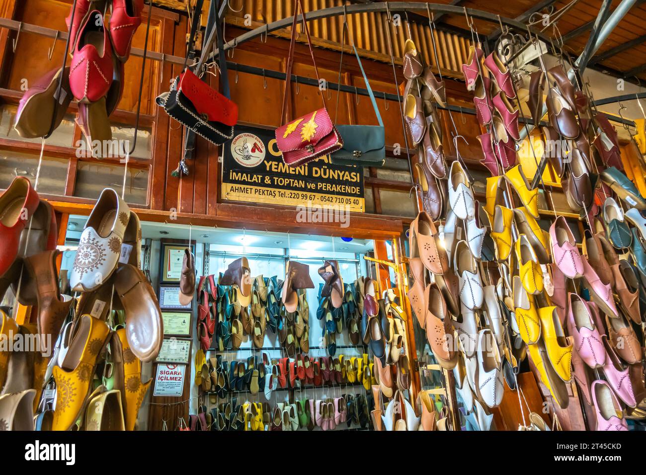 Turkish shop selling leather hi-res stock photography and images - Alamy