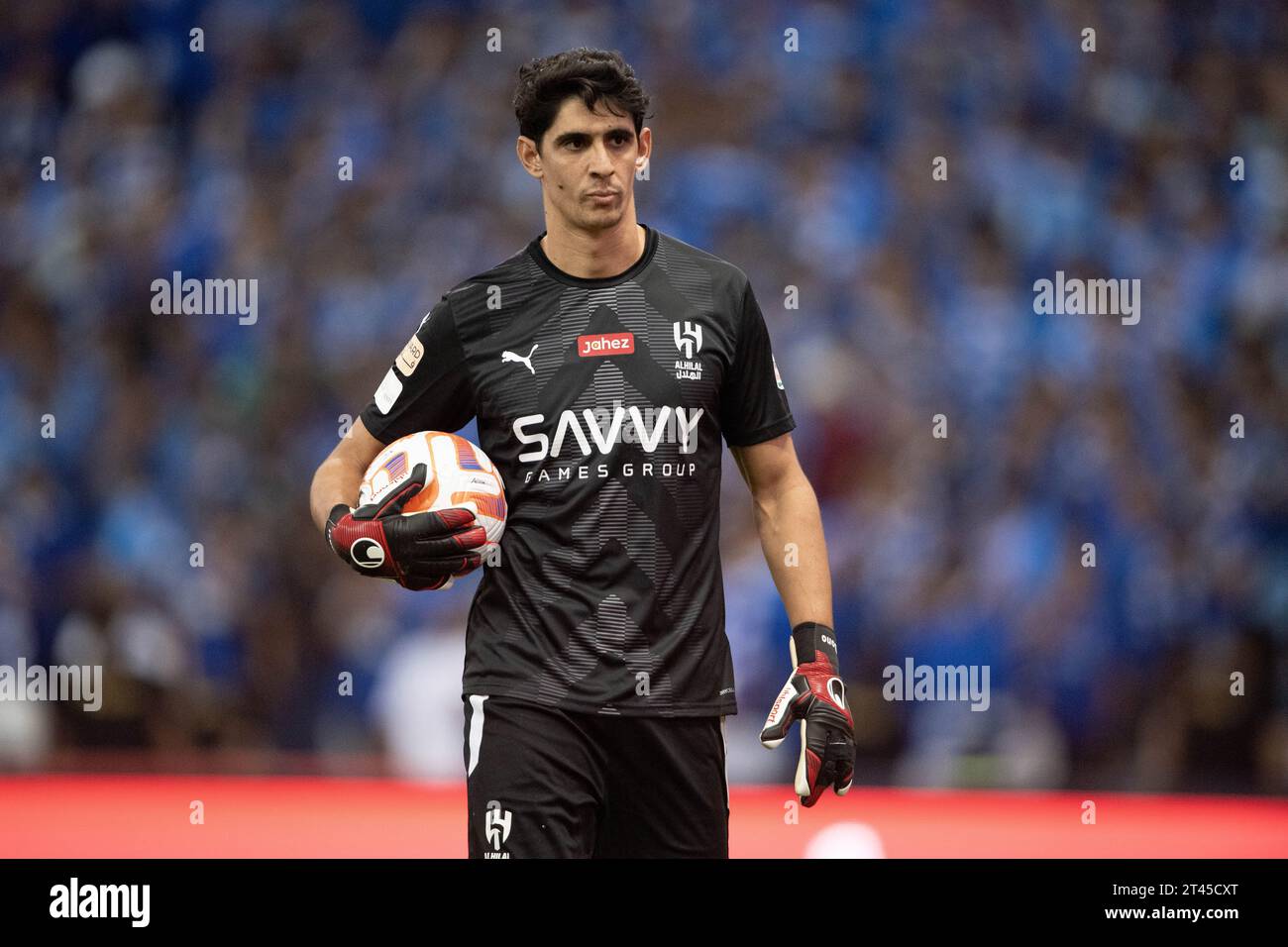 Goalkeeper Yassine Bounou of Al-Hilal SFC in action during the Match ...