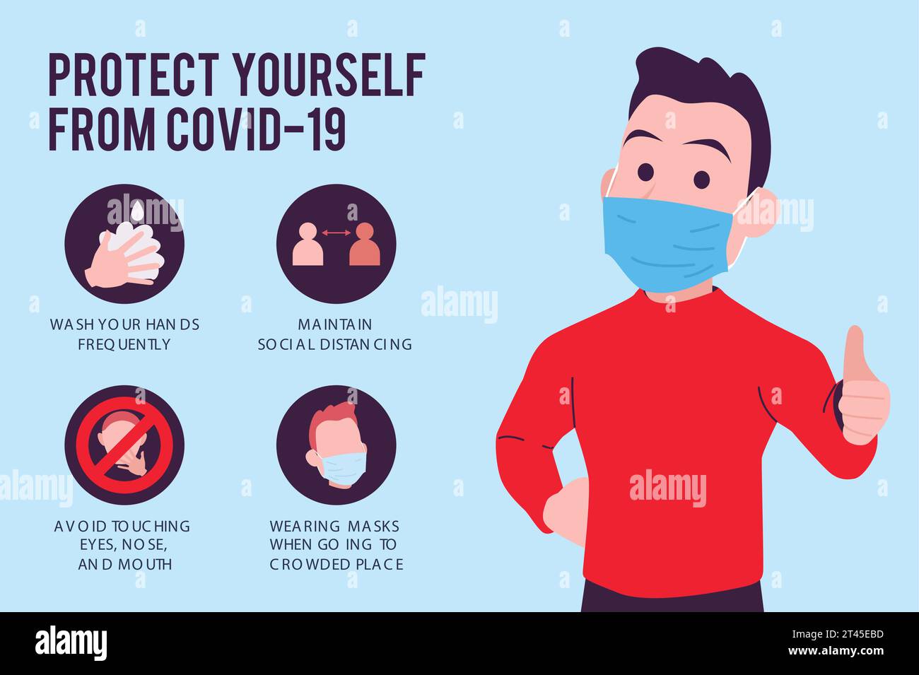 Covid19-19 prevention infographic Royalty Free Vector Image Stock ...