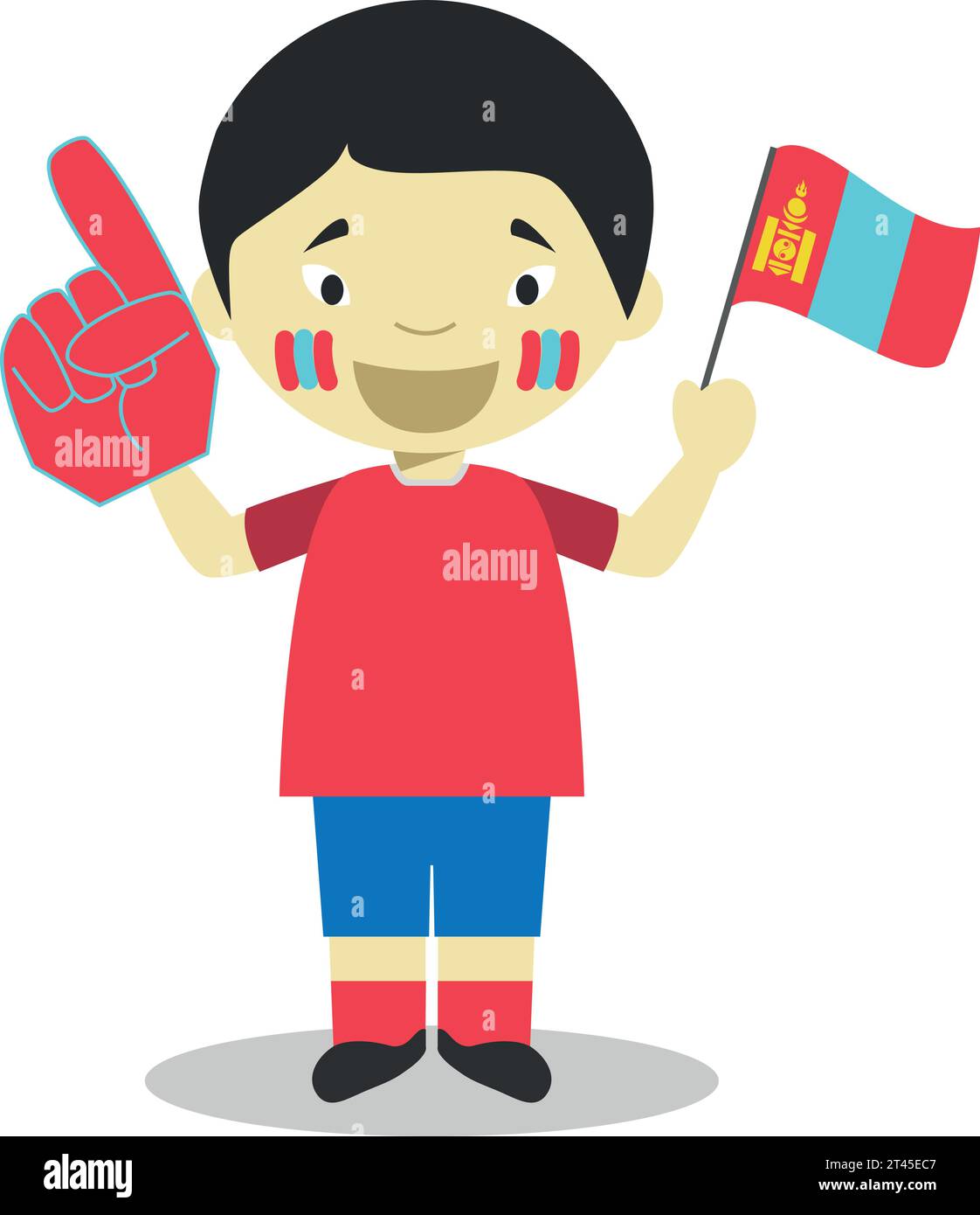 Flag mongolia football soccer Stock Vector Images - Alamy