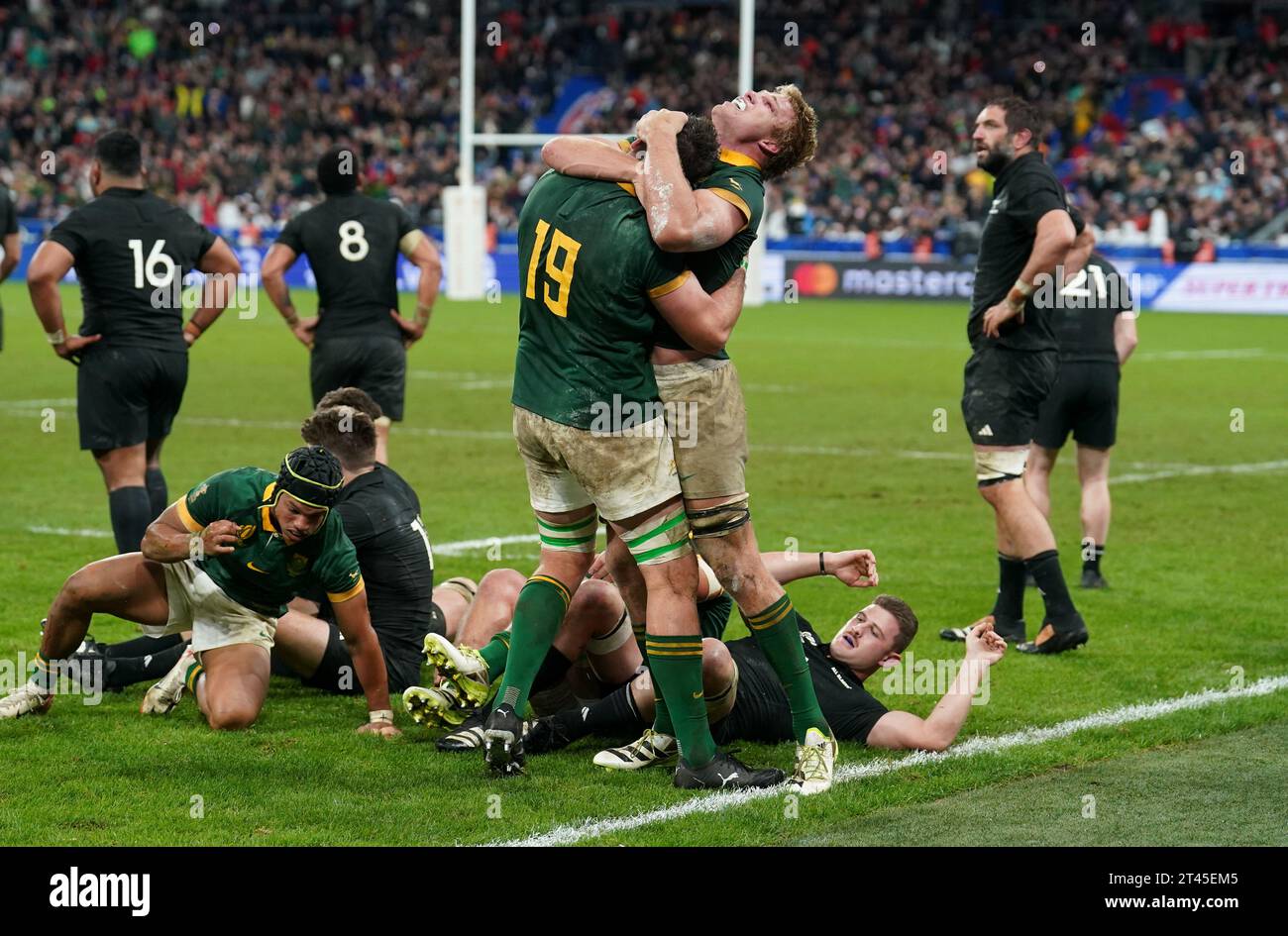 South Africa's Jean Kleyn (left) and Pieter-Steph Du Toit celebrate ...