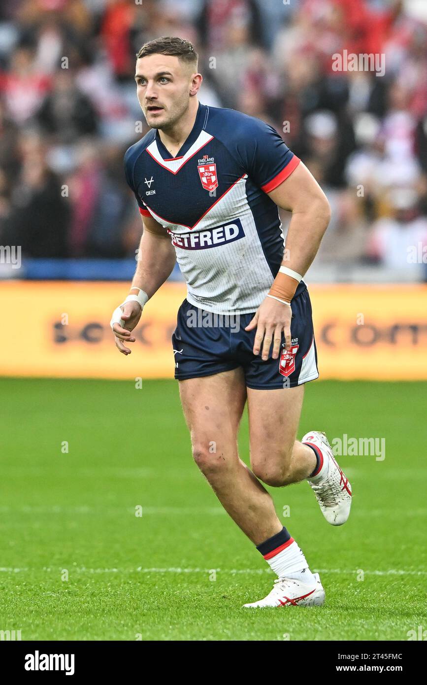 Matty Lees of England during the Rugby League International match