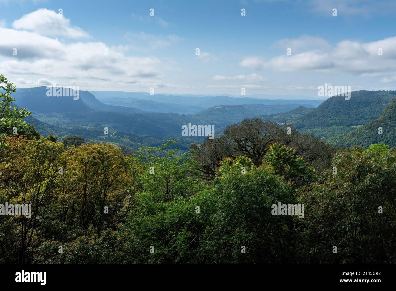 Belvedere Vale do Quilombo - Quilombo Valley Viewpoint - Gramado, Rio Grande do Sul, Brazil Stock Photo