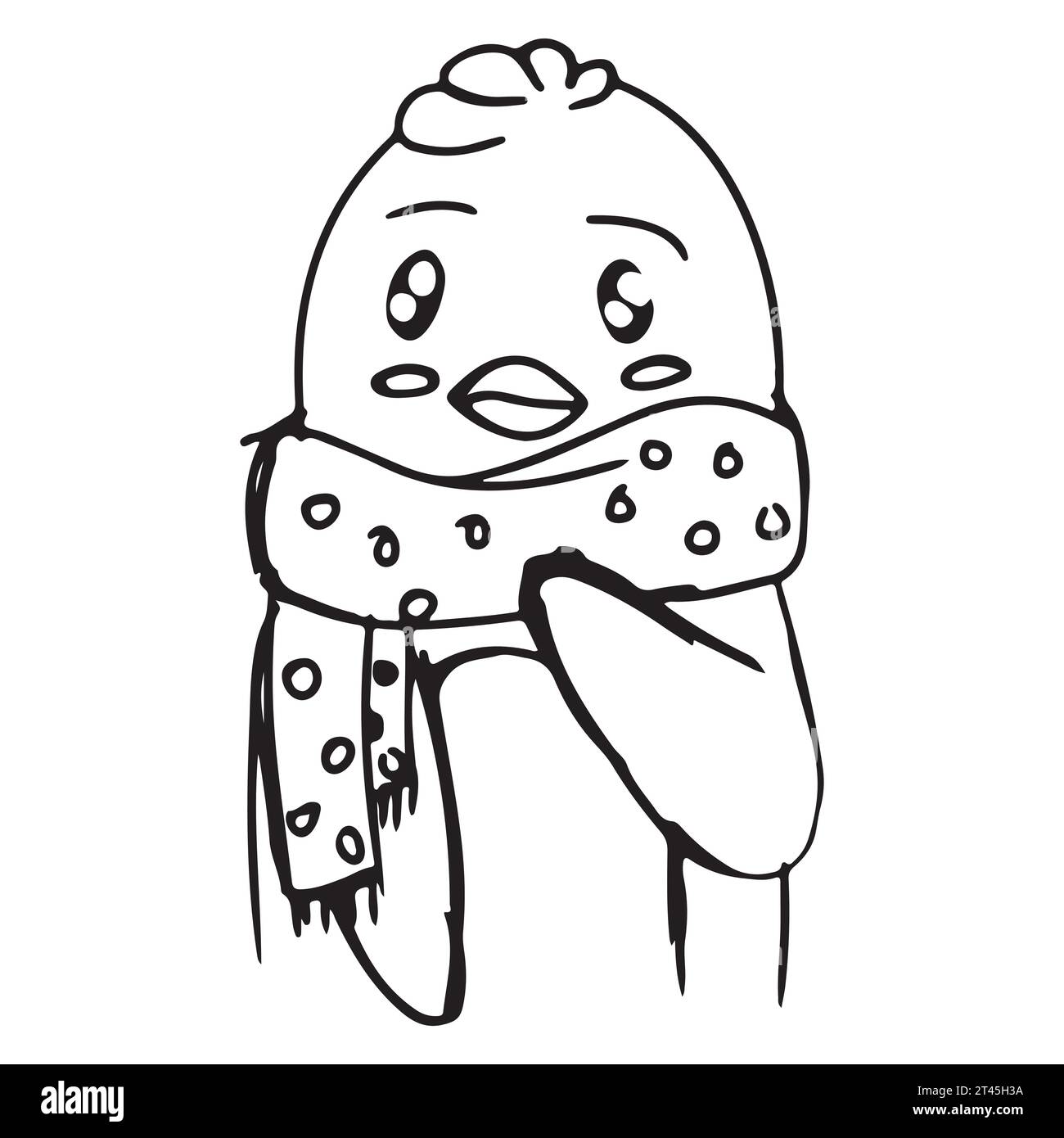 Cute Christmas pinguin illustration Stock Vector Image & Art - Alamy