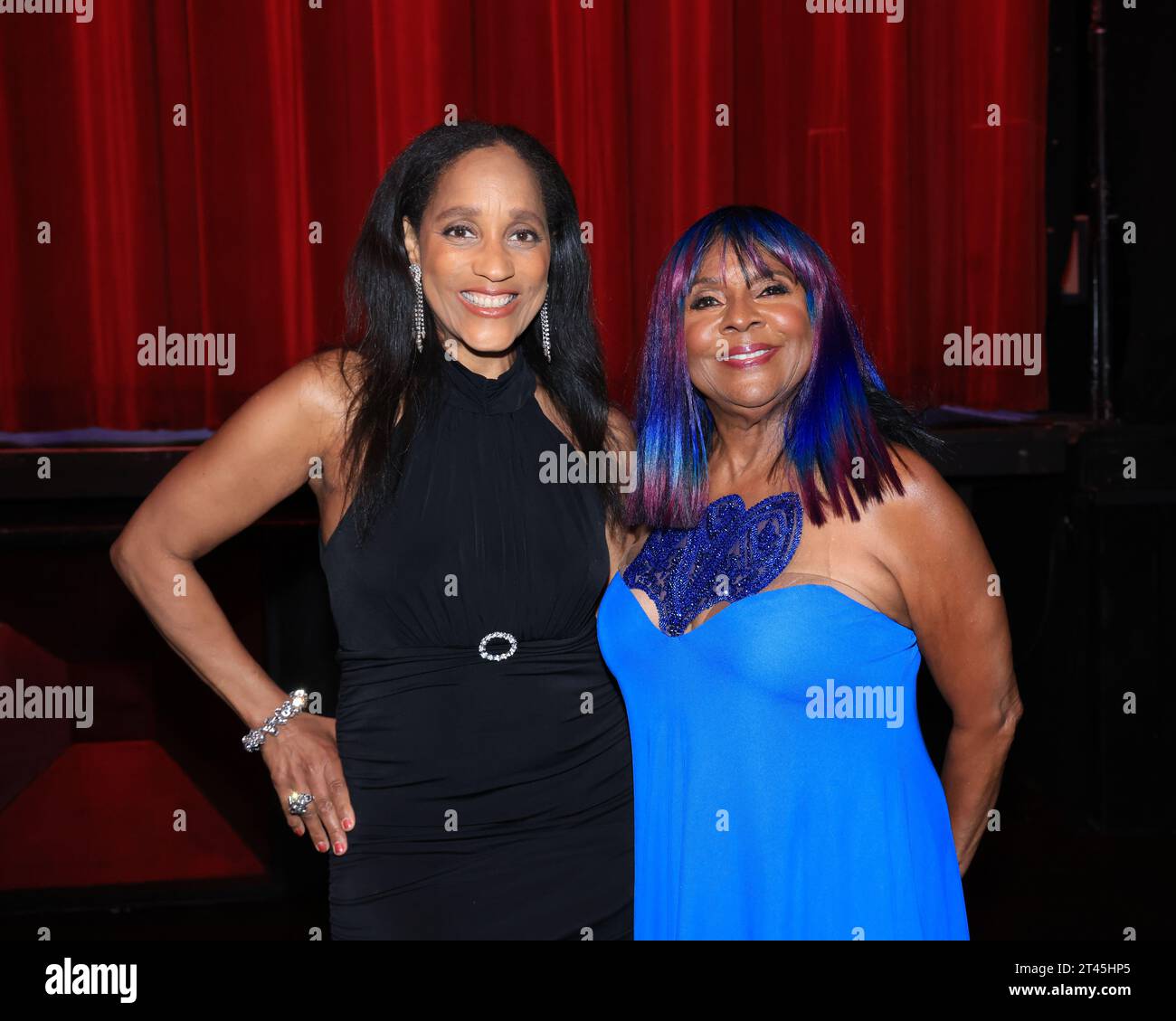 Hollywood, California, USA. 22nd October, 2023. Karla Gordy Bristol and singer Thelma Houston attending the Luminario Ballet's 'Lucky 13 Season' gala fundraiser and performance - ZARATHUSTRA! at the Avalon Hollywood in Hollywood, California.  Luminario Ballet of Los Angeles is an award-winning repertory ballet and aerial dance company reflecting the vibrancy, diversity, and global relevance of Southern California dance.  Credit: Sheri Determan Stock Photo