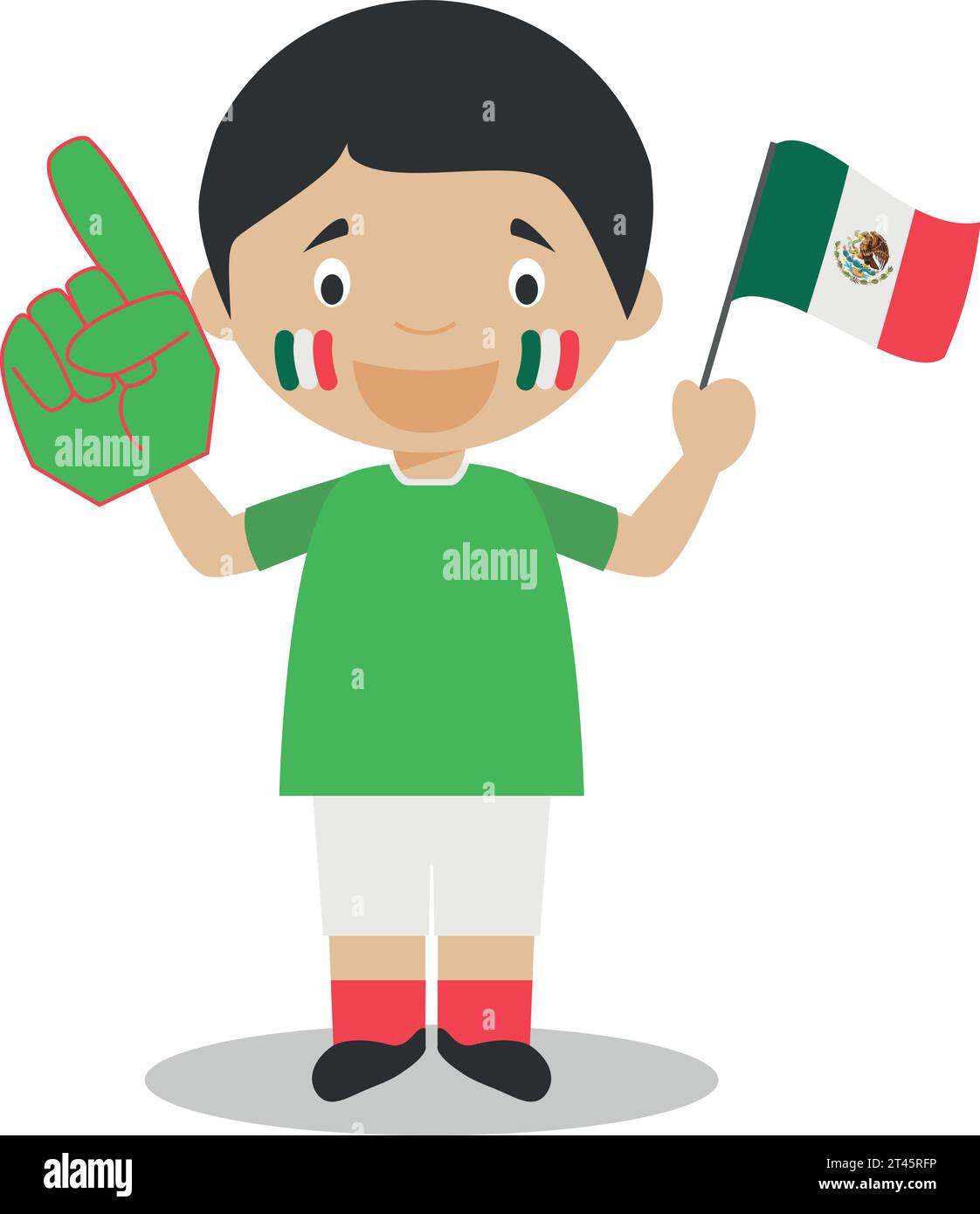 Mexico flag cartoon hi-res stock photography and images - Alamy