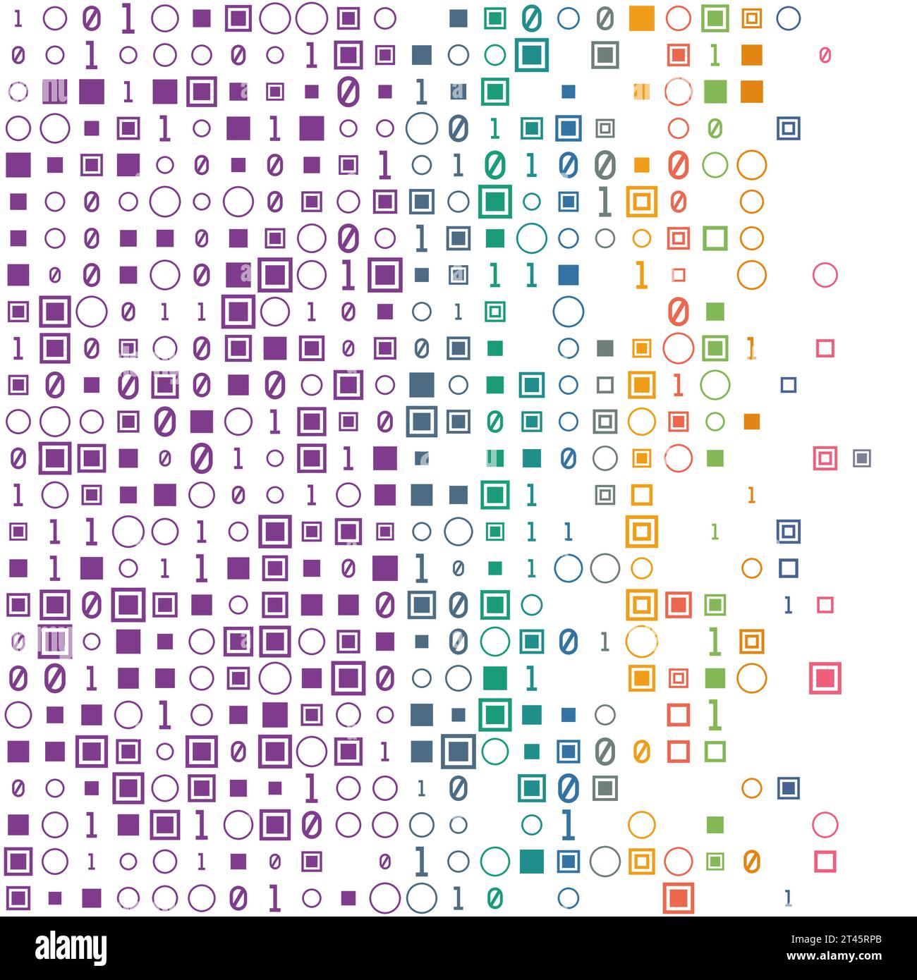 Artistic geometric matrix background in bold colors. Charming square ...