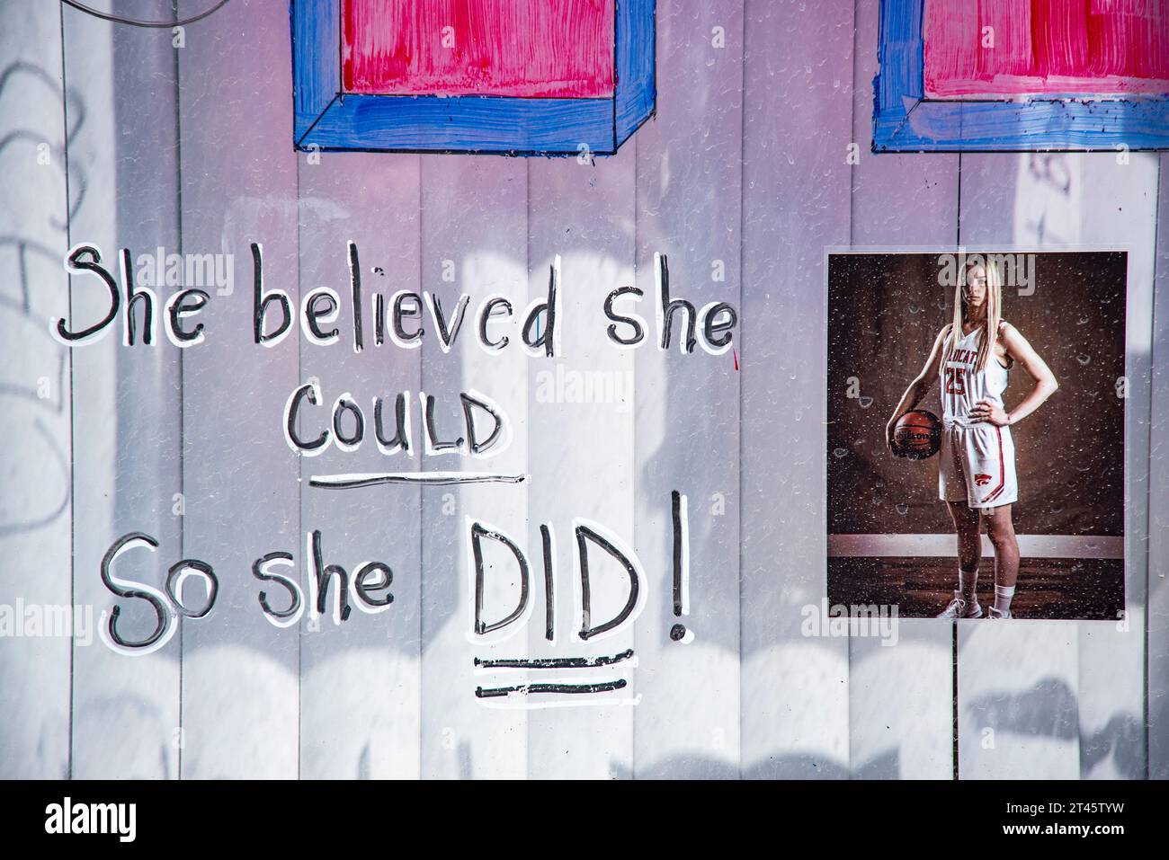 Store Front on Main Street, Filer, Idaho, celebrating Haven Jones
