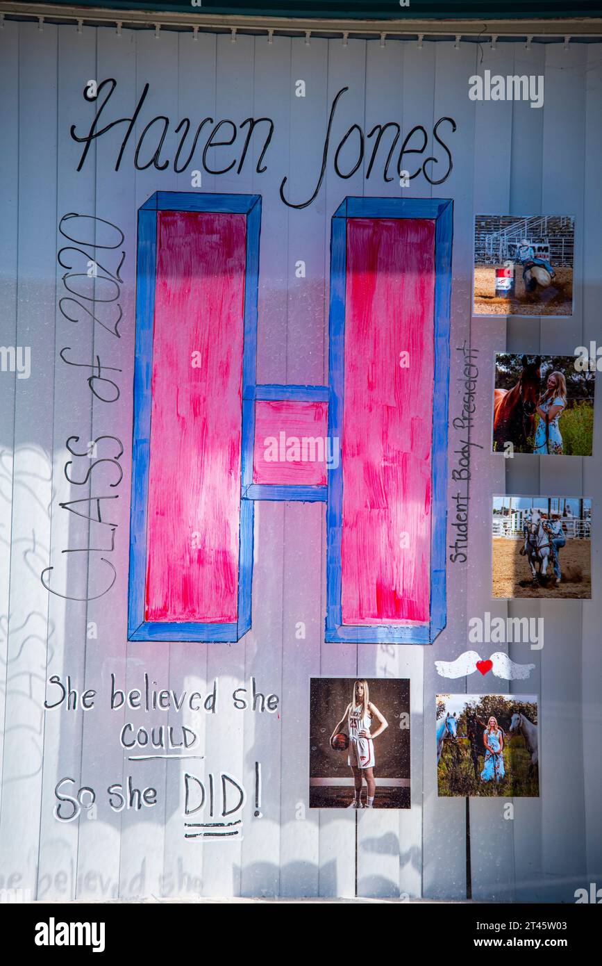 Store Front on Main Street, Filer, Idaho, celebrating the class of 2020