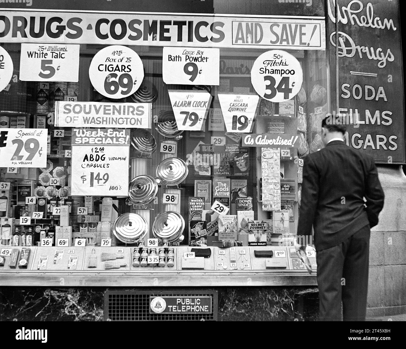 Pharmacy window display Black and White Stock Photos & Images Alamy