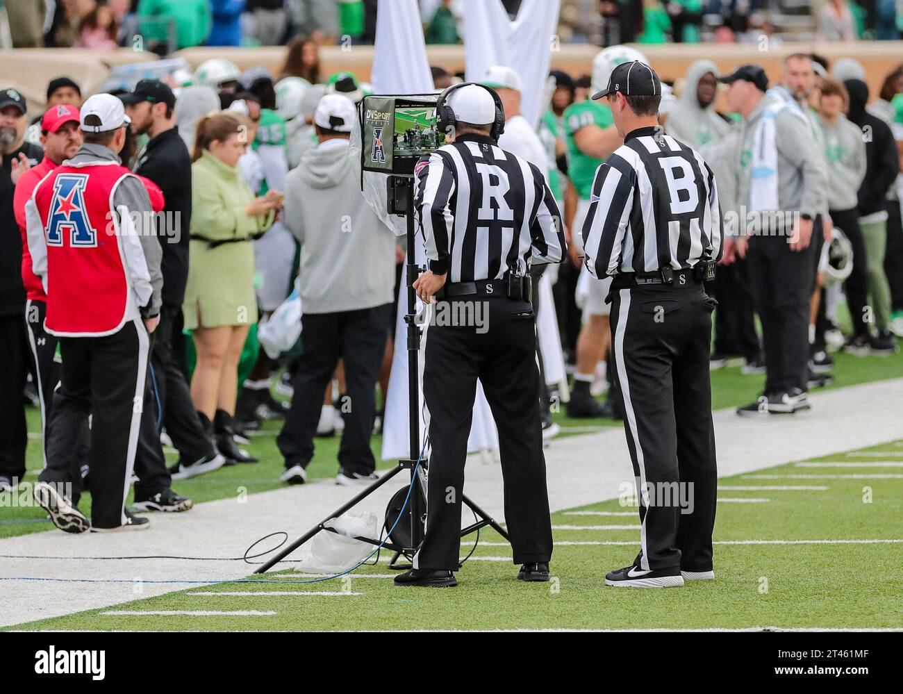 October 28, 2023.Official review of a play during the fourth quarter