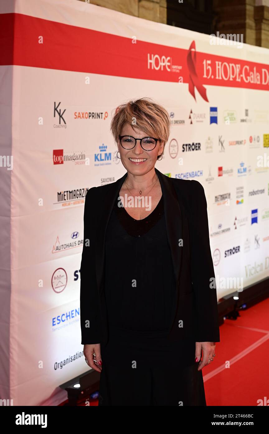 Andrea Ballschuh bei der 15. Hope Gala 2023 im Schauspielhaus. Dresden, 28.10.2023 Stock Photo