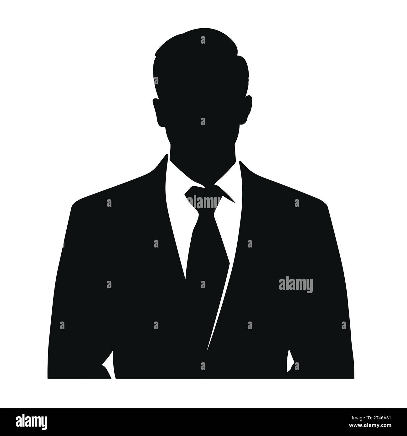 Businessman silhouette. Businessman black icon on white background ...