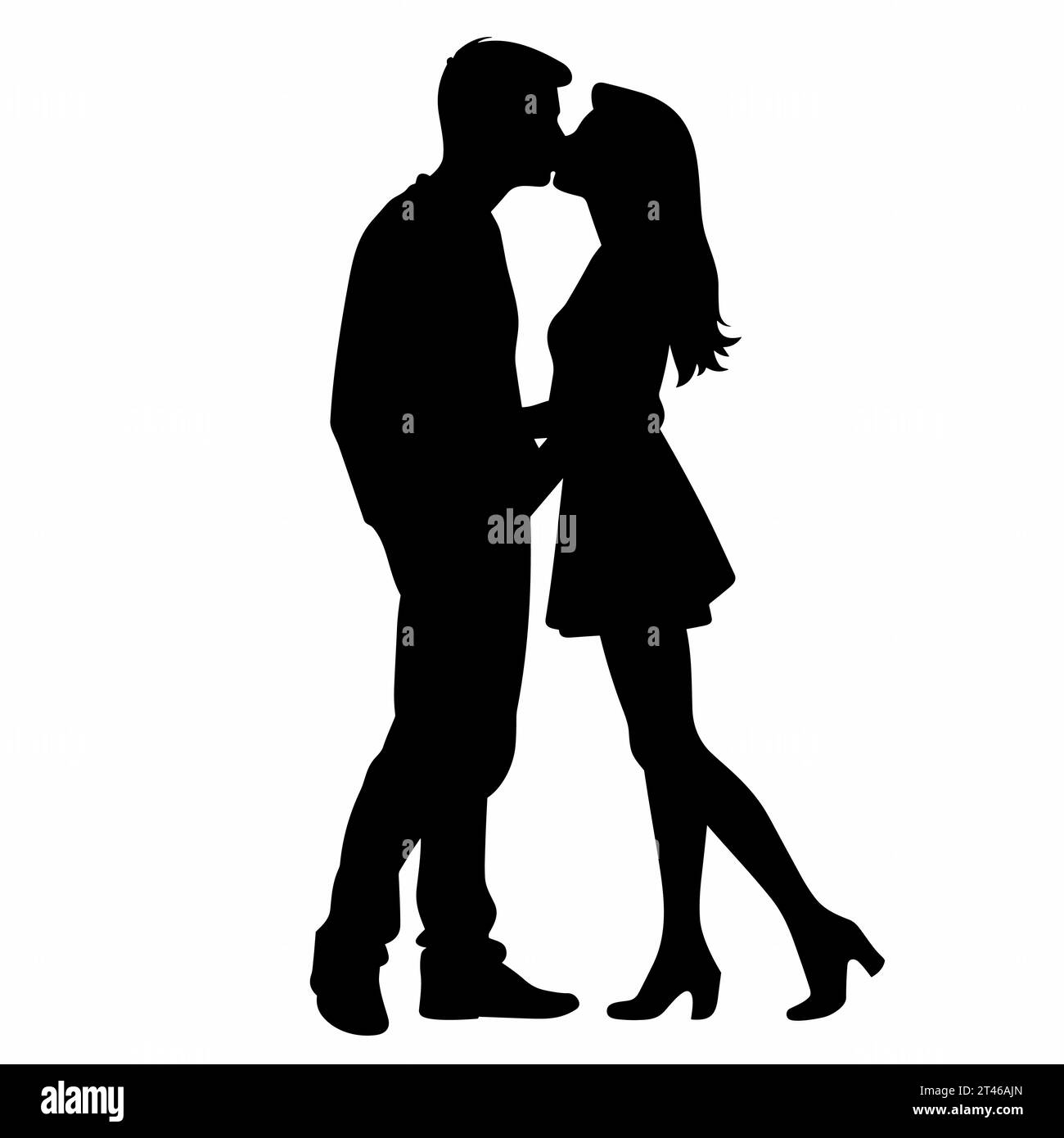 Shadow couple kissing Black and White Stock Photos & Images - Alamy