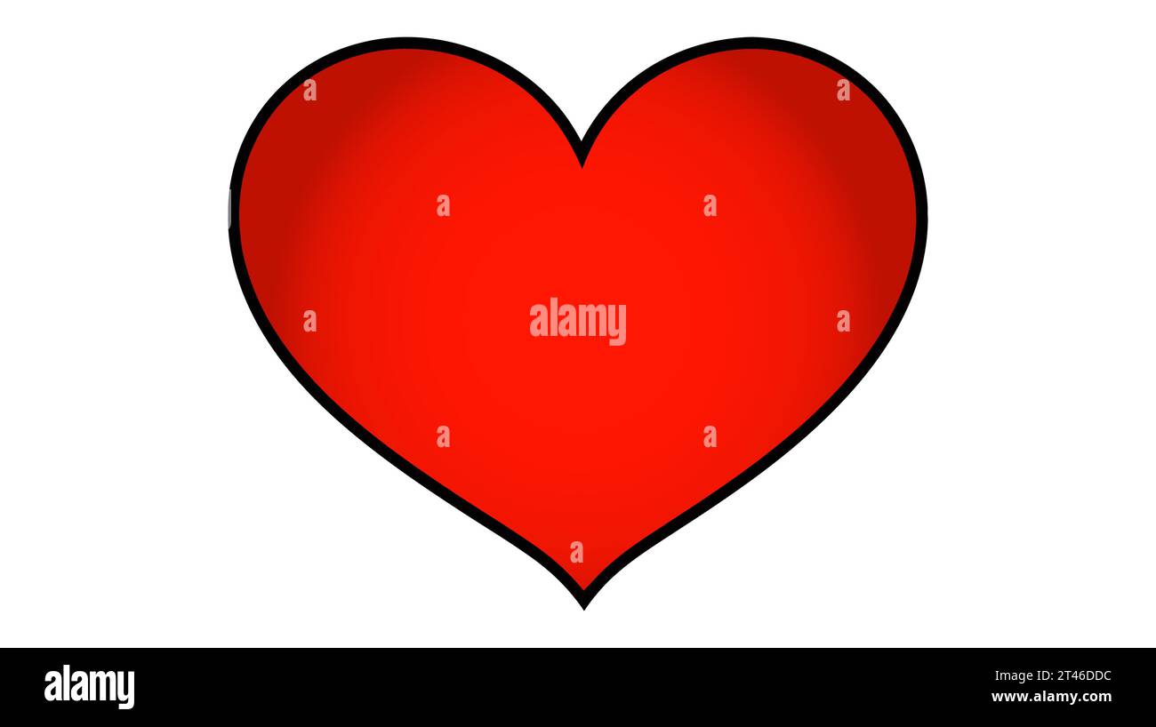 Red heart icon on white background. Love logo heart illustration Stock ...