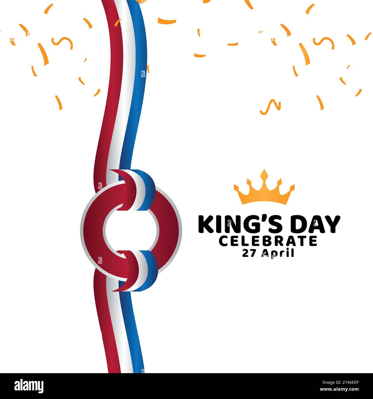 Kings day celebrate template design Royalty Free Vector Stock Vector
