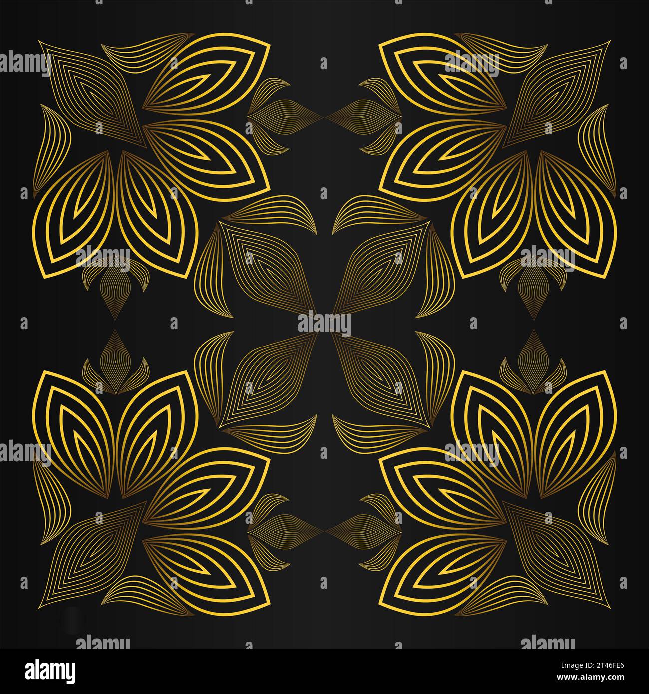Gold floral ornament hi-res stock photography and images - Alamy