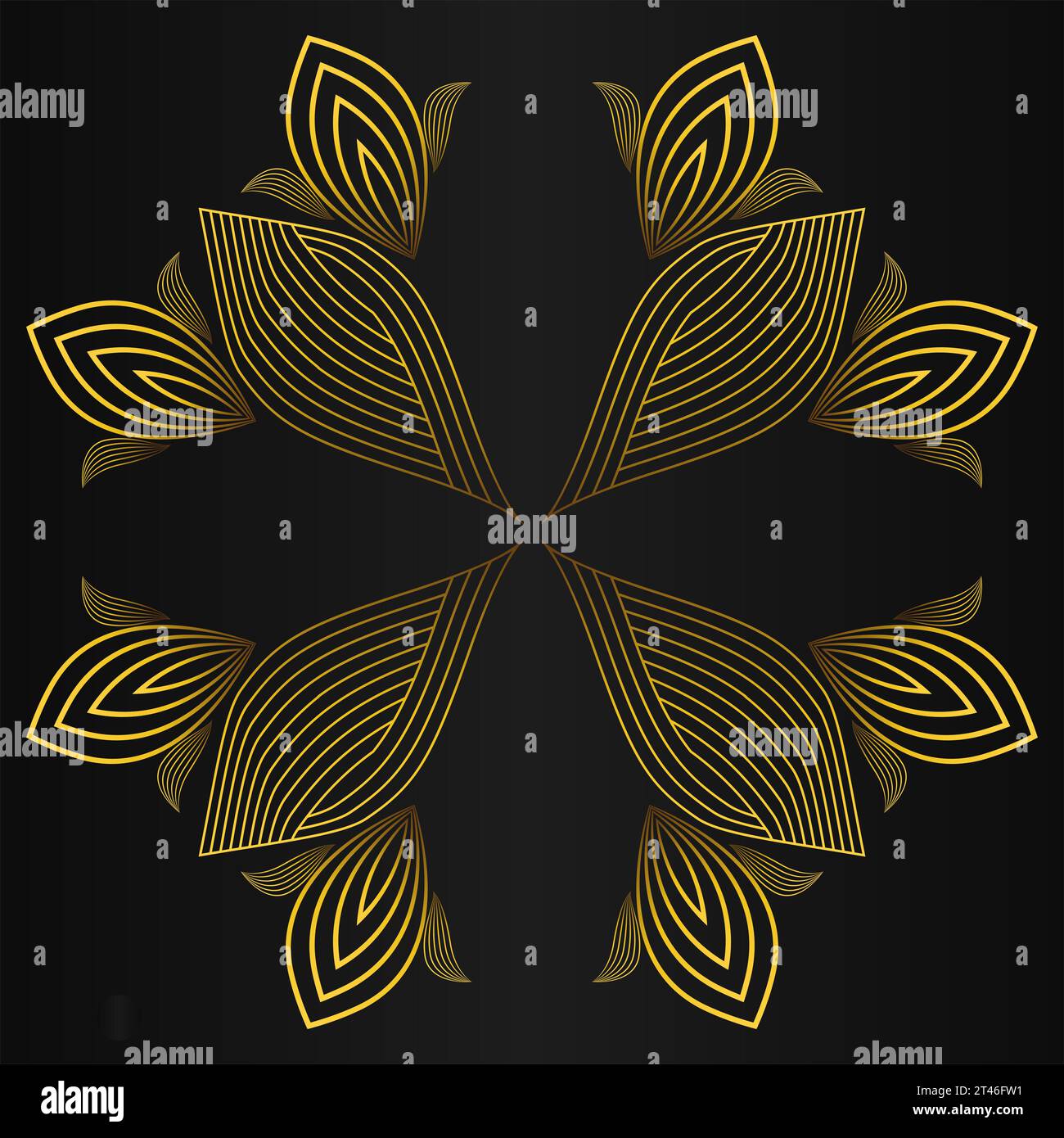 Gold floral ornament hi-res stock photography and images - Alamy