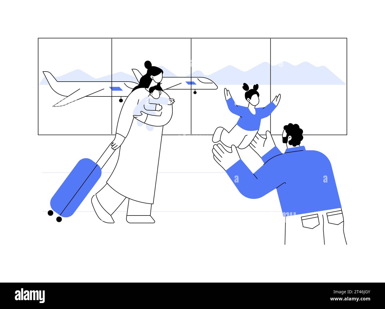 Family reunification abstract concept vector illustration Stock Vector ...