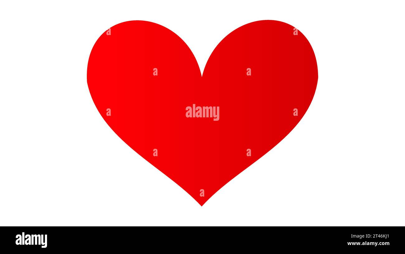 Red heart icon on white background. Love logo heart illustration Stock ...