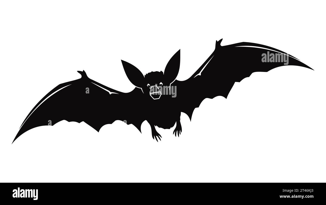 Halloween bat silhouette vector design isolated on white background ...